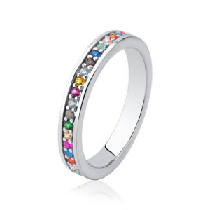 Anel Multicolor 24 Zircônias