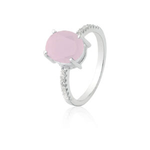 Anel Oval Rosa Milk