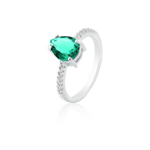 Anel Gota 7x9 Turmalina Paraiba