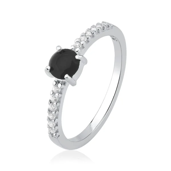 Anel Tiffany Solitário 5mm Onix