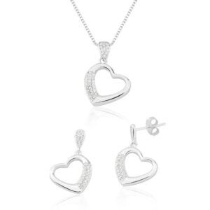 Conjunto Coracao Zircônia