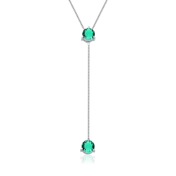 Gargantinha Ponto De Luz Pendente Turmalina Paraiba