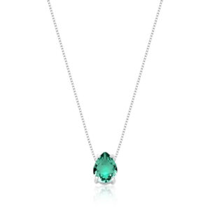 Gargantilha Gota 8x10 Turmalina Paraiba