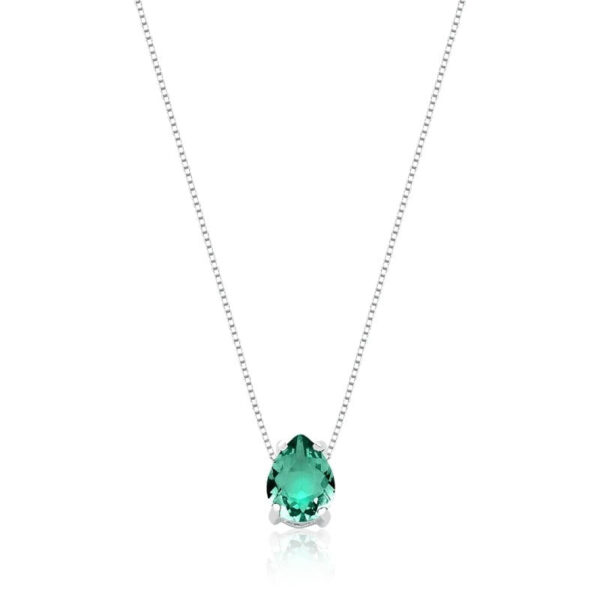 Gargantilha Gota 8x10 Turmalina Paraiba