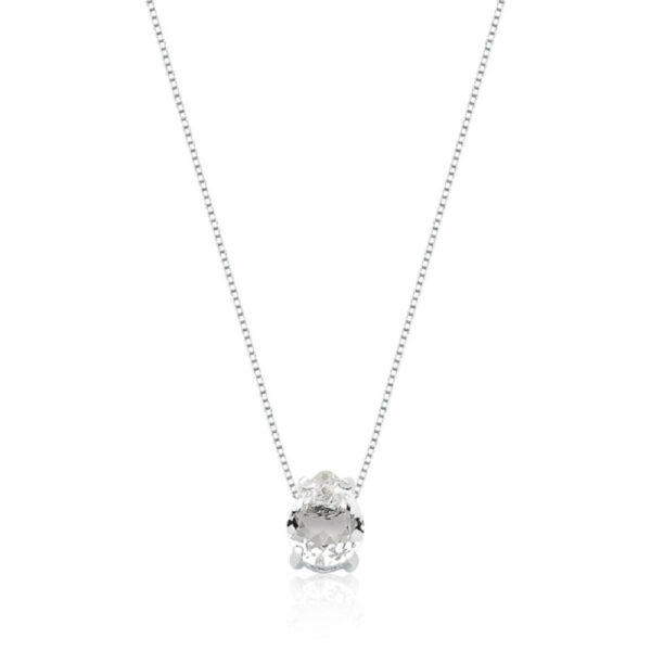 Gargantilha Gota 8x10 Zircônia Cristal