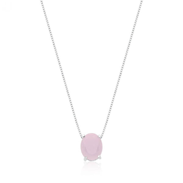 Gargantilha Oval Rosa Milk