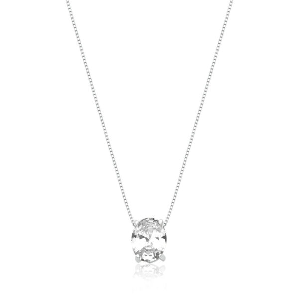 Gargantilha Oval Zirconia Cristal