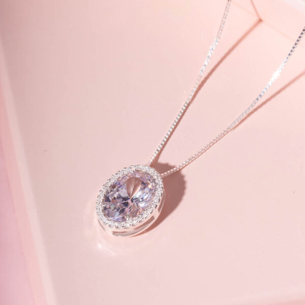 Gargantilha Oval 10x14 Zircônia Cristal - Imagem 2