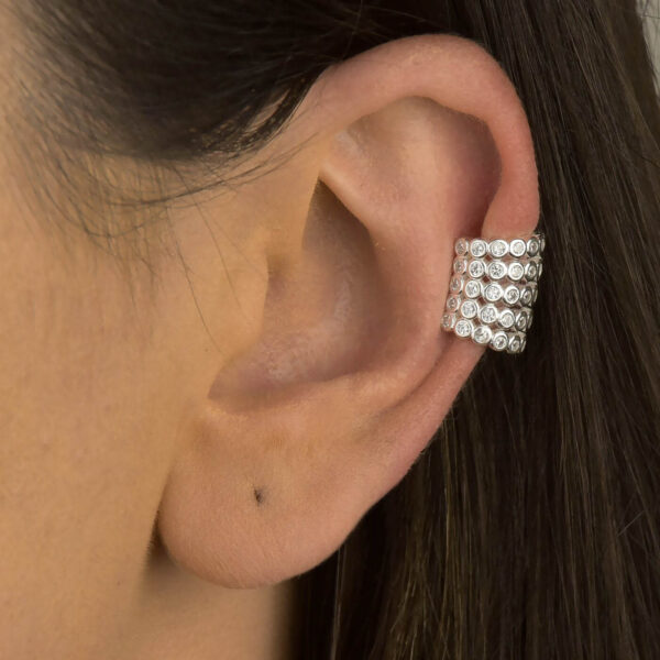 Piercing Fake 5 Fileiras c/ Zircônia