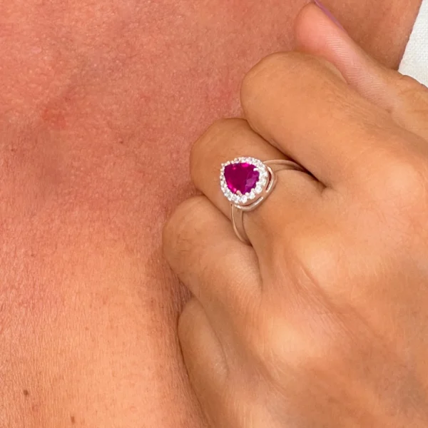 Anel Princesa Gota Ametista Rosa - Imagem 2