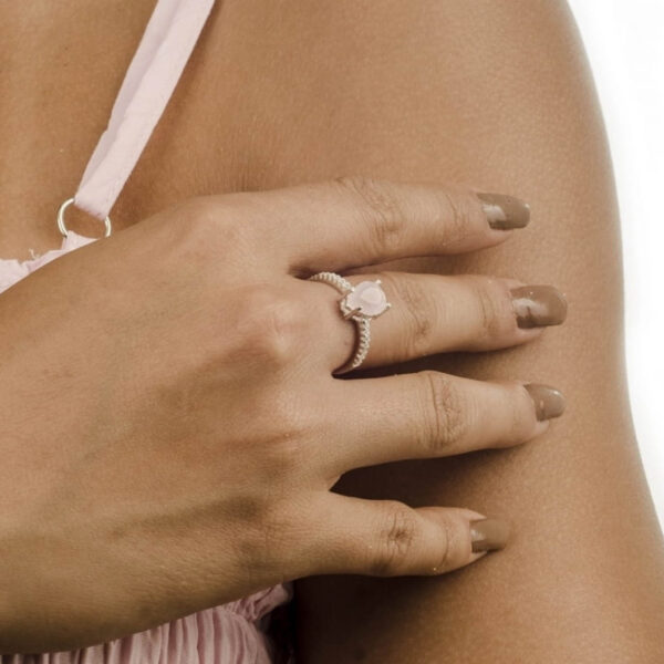 Anel Gota 7x9 Rosa Milk - Imagem 2