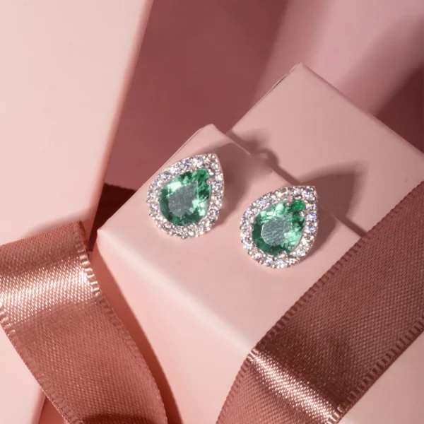 Brinco Princesa Gota Verde Paraiba - Imagem 2
