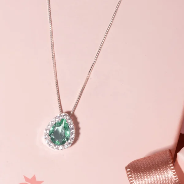Colar Princesa Gota Verde Paraiba - Imagem 2
