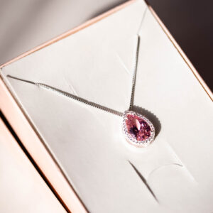 Gargantilha Gota 10x15 Rosa