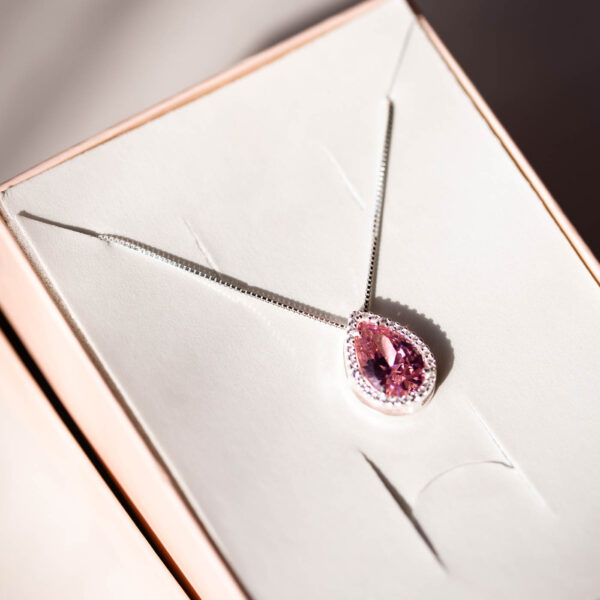 Gargantilha Gota 10x15 Rosa