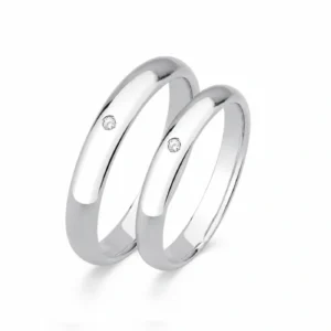ALIANÇA FINA COM ZIRCONIA 3MM