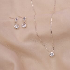 Conjunto Ponto De Luz Cx Brinco Pendente