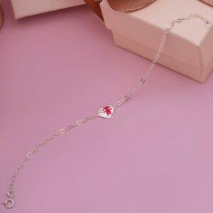 Pulseira Coração Menino e Menina c/ Zircônia