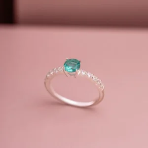 ANEL SOLITARIO TIFFANY TURMALINA PARAIBA 6MM