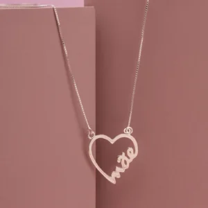 COLAR CORAÇÃO MÃE LISO