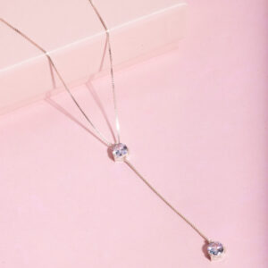 GARGANTINHA PONTO DE LUZ PENDENTE ZIRCÔNIA CRISTAL