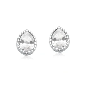 Brinco Gota c/ Garras Zircônia Cristal