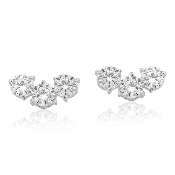 Brinco 3 Marias Zircônia Cristal