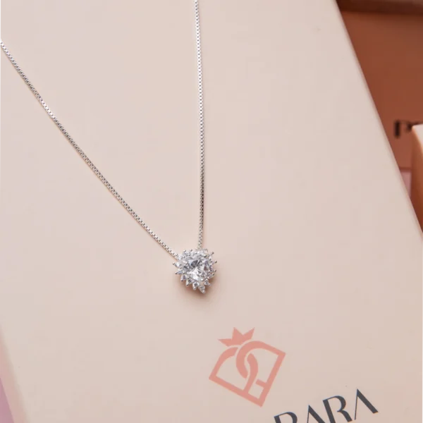 Conjunto Coração 3 Garras Zircônia Cristal - Imagem 3