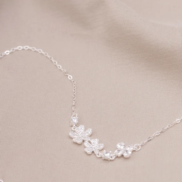 Pulseira 3 Flores Cravejadas