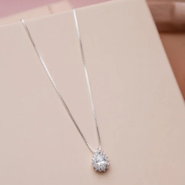 Conjunto Gota 3 Garras Zirconia Cristal - Imagem 3