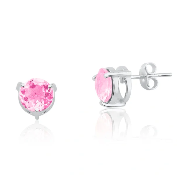 Brinco Ponto de Luz Pequeno Rosa - Imagem 2