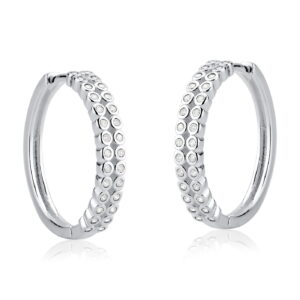 Brinco Argola 2 Fileiras Pave