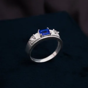Anel Formatura Masculino Azul Safira
