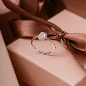 Anel Conjunto Oval 3 Garras Zircônia Cristal