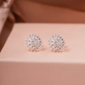 Brinco Flor com Zirconias