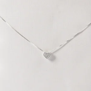 Colar Mini Coração Cravejado