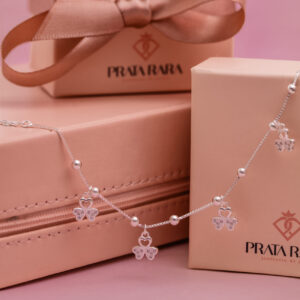 Pulseira Bolinhas e Trevos Cravejados