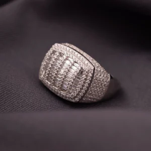 Anel Masculino 5 Fileiras Lateral Cravejada