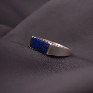 Anel Pedra Onix Azul