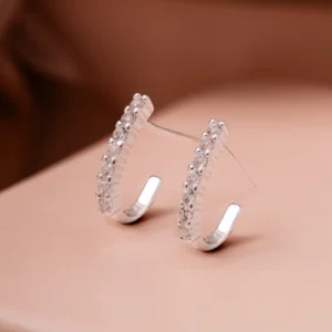 Meia Argola Fileira Cravejada