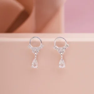 Brinco Gota Elo Cravejado