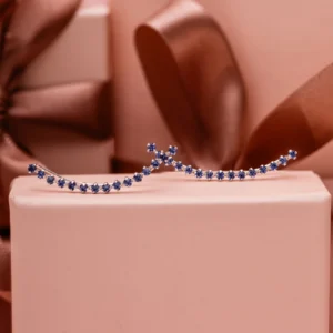 Brinco Ear Cuff 15 Azul Safira