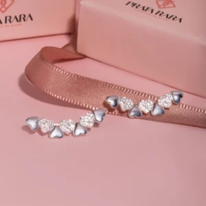 Brinco Ear Cuff Corações