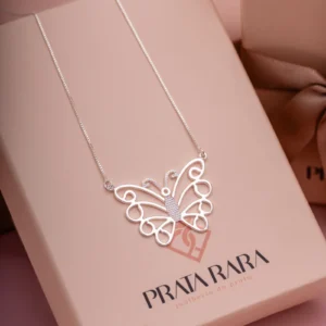 Colar Borboleta Texturizado