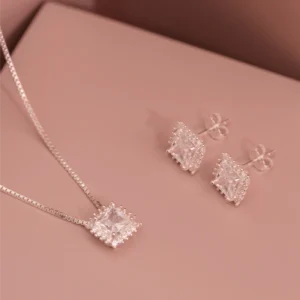 CONJUNTO QUADRADO 4 GARRAS ZIRCÔNIA