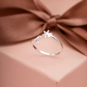 ANEL FALANGE LUA E FLOR