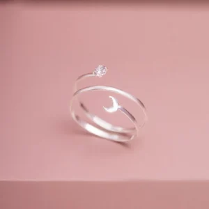 ANEL FALANGE DUAS VOLTAS LUA PONTO DE LUZ