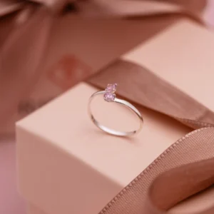 ANEL FALANGE PONTOS DE LUZ ROSA