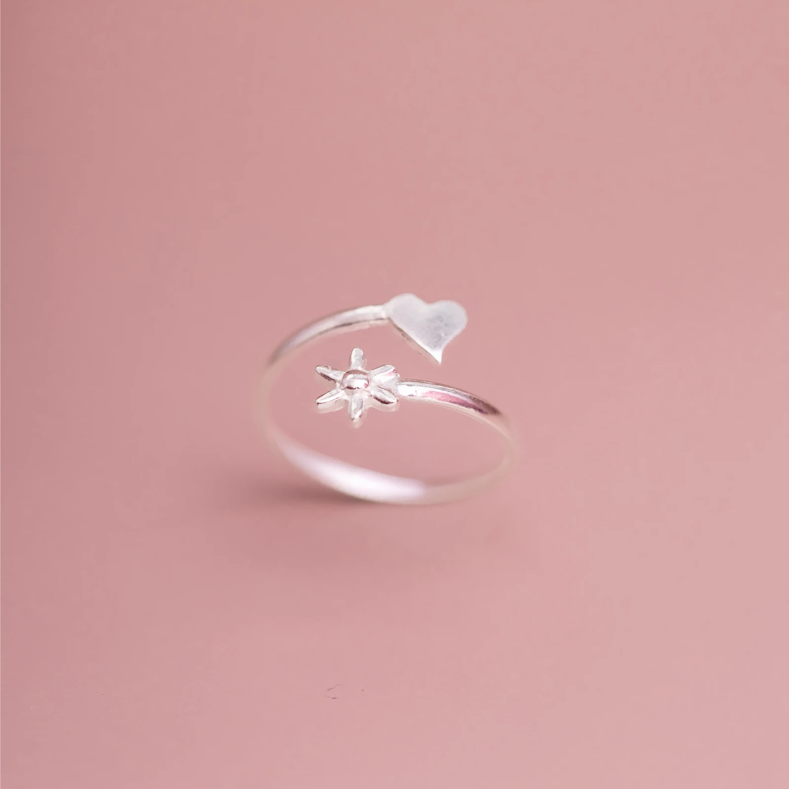 ANEL FALANGE ESTRELAS TEXTURIZADA CORAÇÃO