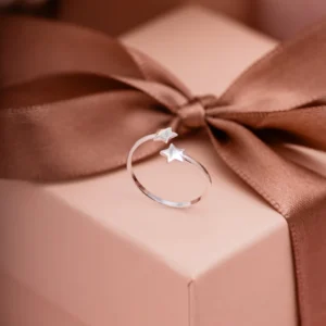 ANEL FALANGE DUAS ESTRELAS LISAS